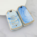 Étui pour clé de voiture Isuzu en or incrusté de jade