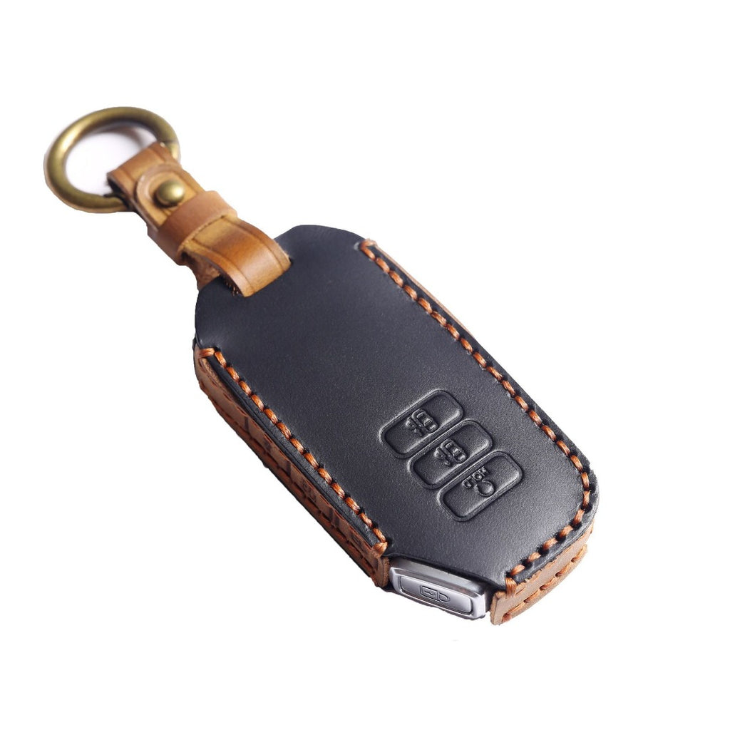 Carsine Kia Leather Car Key Cover Black