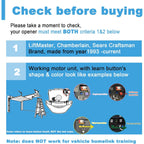 Carsine Garage Door Opener Remote, for Lift Master Chamberlain Craftsman Garage Door Opener Remote 893LM 893Max 891LM 971LM 973LM 371LM 373LM, Red Orange Green Yellow Purple Learn Button Garage Door Remote 1 PCS