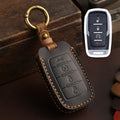 Carsine Dodge GMC Leather Car Key Cover 4,5,6 Button Black / 4 Button