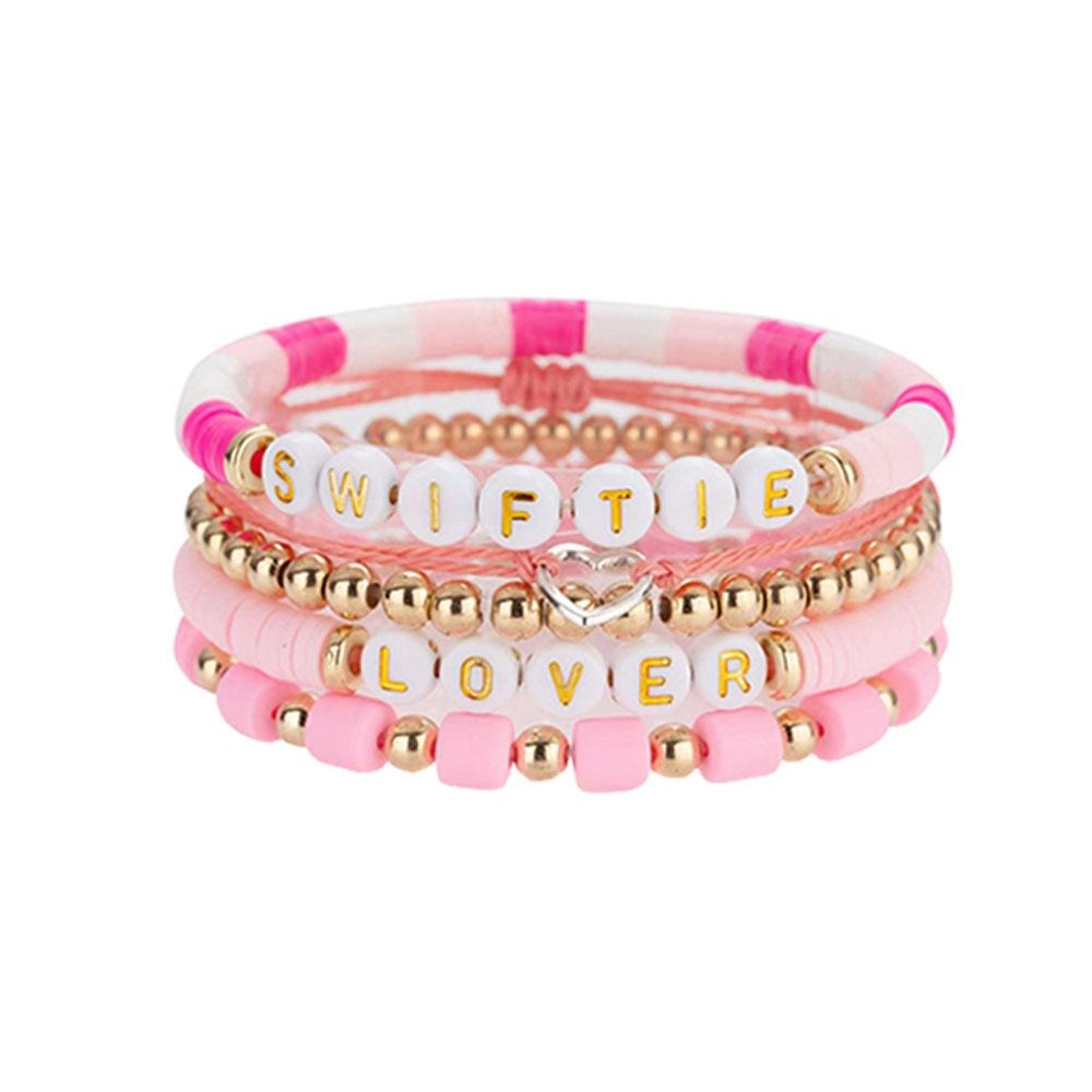 25-teiliges Taylor Swift-Freundschaftsarmbänder-Set, inspiriert vom TS-Album, Lover Fearless 1989 Speak Now Tour-Armbänder, Musikfestival-Armbänder