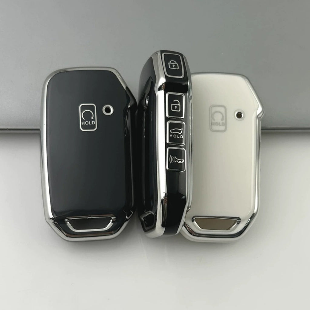 Kia Car Key Cover Silver Edge