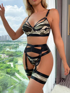 Carsine Camouflage sexy women's underwear garter straps G string Thong Camouflage / S