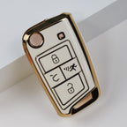 Carsine Volkswagen Car Key Case Golden Edge White / Key case