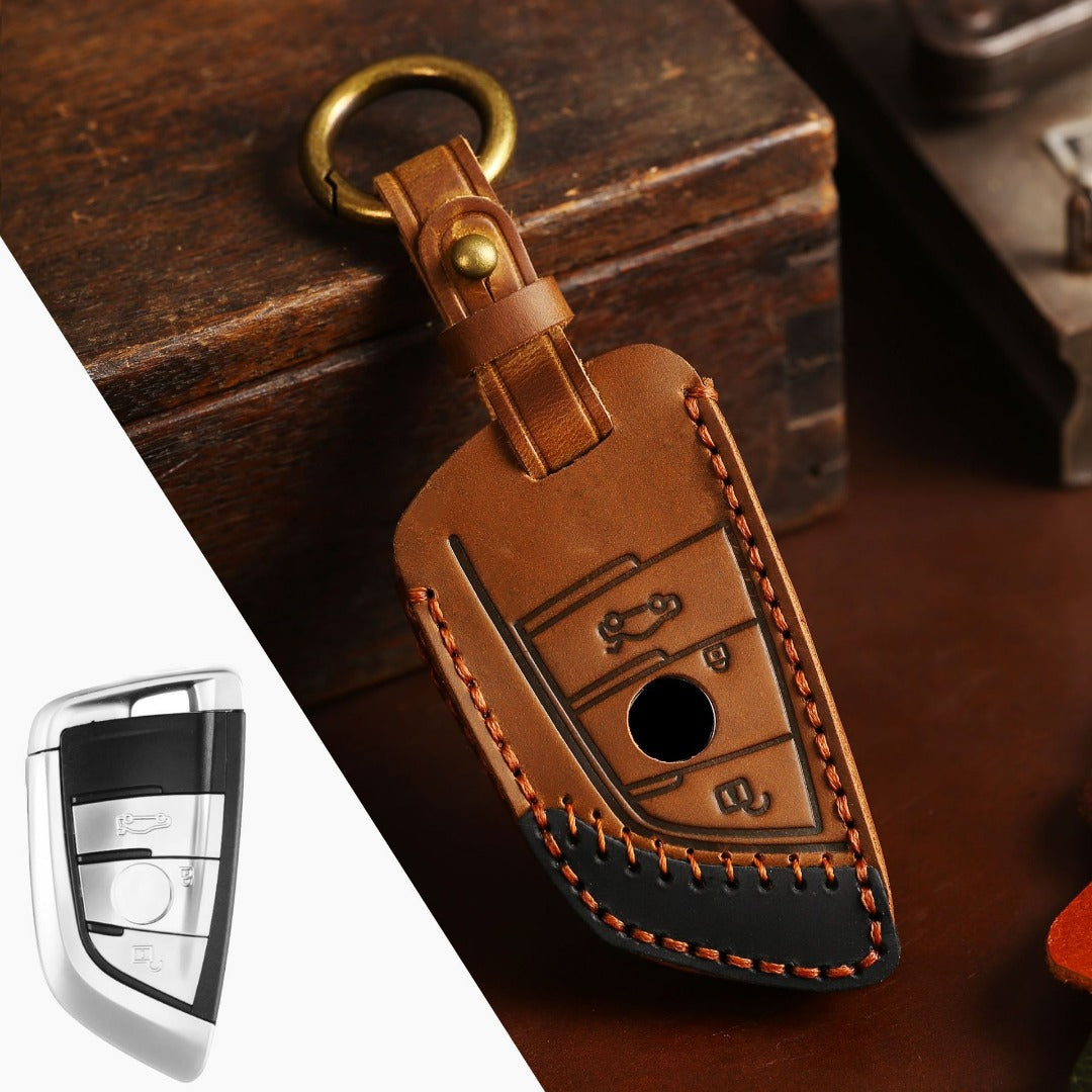 BMW Autoschlüsselhülle aus Leder mit 3 und 4 Tasten