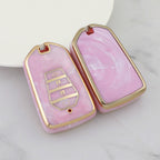 Étui pour clé de voiture Isuzu en or incrusté de jade