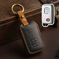 Carsine Toyota Camry Highlander Crown Leather Car Key Cover 3,4 Button Black / 3 Button