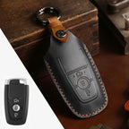 Ford Focus Explorer Kuga Sharp Aviator Lincoln Mondeo Edge F-150 Raptor Pickup Trucks Leather Car Key Cover 2,3,4,5 Button