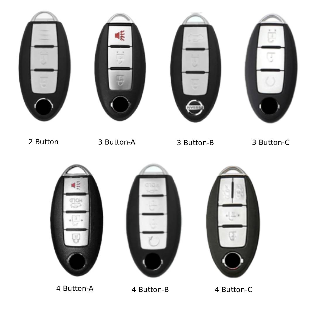 Nissan X-Trail Qashqai Tiida Teana Sylphy Leder Autoschlüsselhülle 2,3,4 Tasten