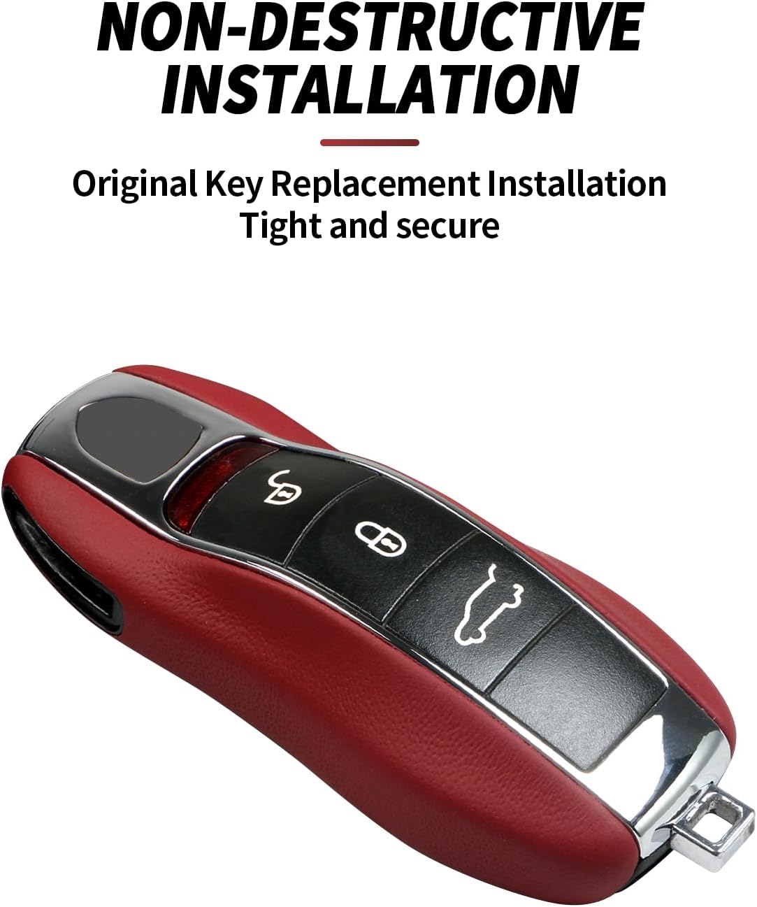 Étui en cuir pour clé Porsche 