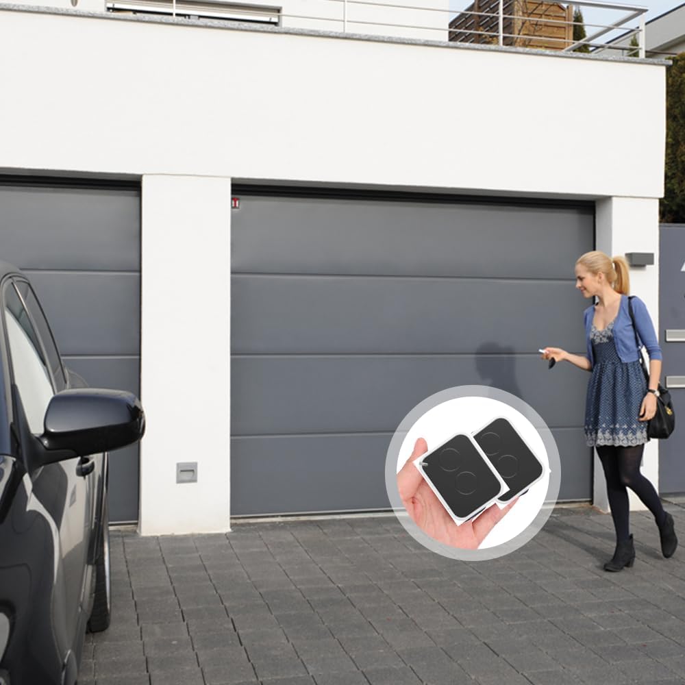 Garage Door Opener Hand Transmitter, FL02RE Compatible Nice Era ON2 ON4 ON2 ON4E FLO2, 2 Channel, 433.92 MHz