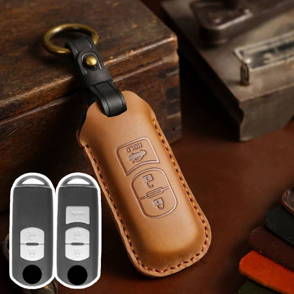 Mazda Angkesaila CX4 CX5 CX8 CX9 CX30 Atez Leather Car Key Cover 2,3 Button