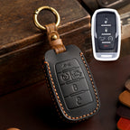 Carsine Dodge GMC Leather Car Key Cover 4,5,6 Button Black / 5 Button