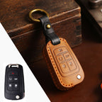 Carsine Buick Chevrolet Leather Car Key Cover 2,3,4,5 Button Brown / 5 Button