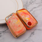 Carsine Volkswagen Car Key Case Gold Inlaid With Jade Yellow / Key case