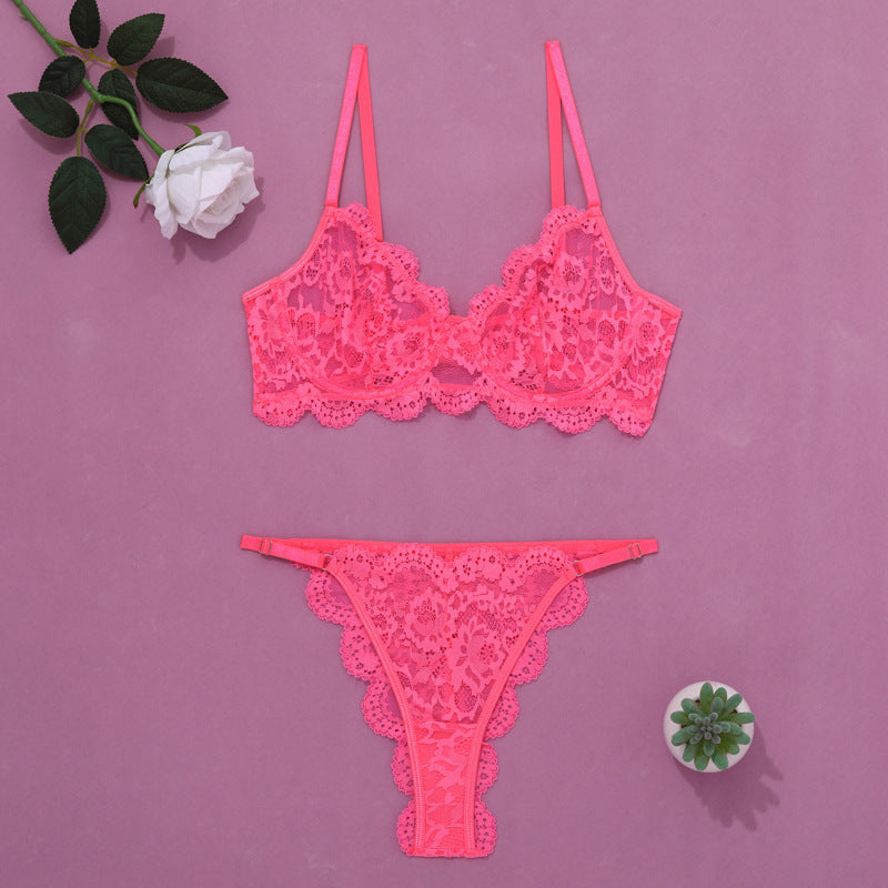 Zweiteiliges Dessous-Set mit Spitzen-Strümpfen und Strapsen, sexy Dessous-Set, G-String und Tanga