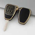 Carsine Jeep Dodge Chrysler Car Key Case Golden Edge Black