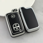 Carsine Toyota Scion Car Key Cover Silver Edge Black / Key case