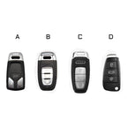 Carsine Premium Audi Leather Car Key Cover - Luxury Protection & Custom Fit for Audi Keys Brown / D