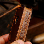 Étui en cuir pour clé de voiture Volvo XC60 XC90 S60