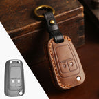 Carsine Buick Chevrolet Leather Car Key Cover 2,3,4,5 Button Brown / 2 Button