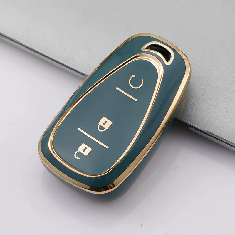 Carsine Chevrolet Car Key Case Golden Edge Grey / Key case