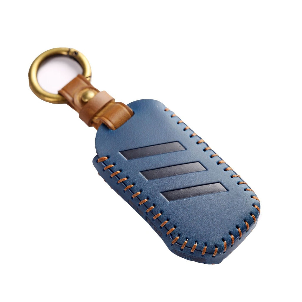 Carsine Kia K5 K3 Leather Car Key Cover Blue / A
