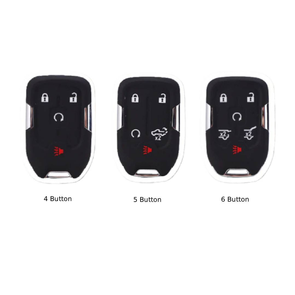 GMC Chevrolet Leder-Autoschlüsselhülle mit 4, 5 oder 6 Tasten