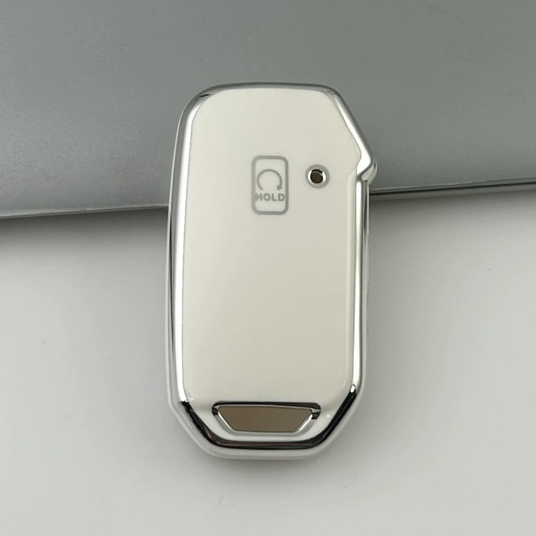 Kia Car Key Cover Silver Edge