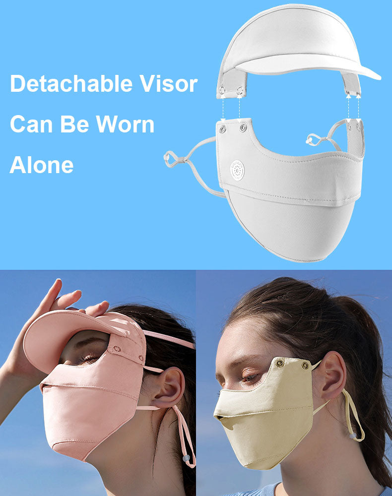 Carsine Summer ice silk sunscreen mask women's UV protection UPF 50+