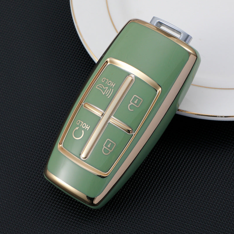 Carsine Genesis Car Key Case Golden Edge Type A / Green / Key case