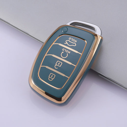 Carsine Hyundai Car Key Case Golden Edge Grey / Key case