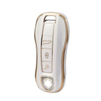 Carsine Porsche Car Key Case Golden Edge