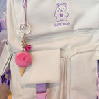 Carsine Ice Cream Plush Ball Keychain