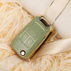 Carsine Chevrolet Holden Buick Vauxhall Car Key Case Golden Edge Green / Key case