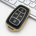 Carsine TATA Car Key Case Golden Edge Black