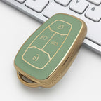 Carsine TATA Car Key Case Golden Edge green